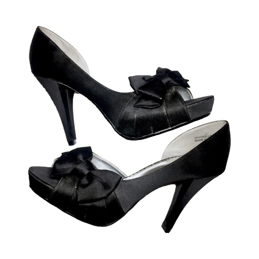 MICHAELANGELO Maribelle black heels with bow